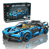 Thumbnail for Building Blocks Tech MOC RC Motorized Bugatti Bolide Sports Car Bricks Toy Construction Set Toys - 2