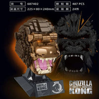 Thumbnail for Building Blocks Idea Expert MOC King Kong Head Bricks Toys 687402 Construction Set Toys - 3