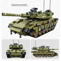 Thumbnail for Building Blocks Military MOC Israel MK4 Main Battle War Tank Bricks Toys - 5