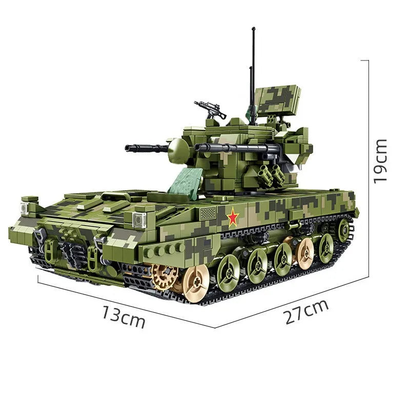 Building Blocks Military Self-propelled 35MM Artillery Bricks Toys Construction Set Toys - 5