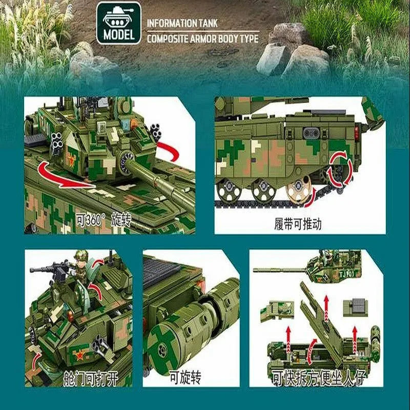 Building Blocks Military Self-propelled 35MM Artillery Bricks Toys Construction Set Toys - 6