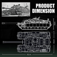 Thumbnail for Building Blocks Military WW2 MOC USA Army T28 Heavy Battle Tank Bricks Toy Construction Set Toys - 9