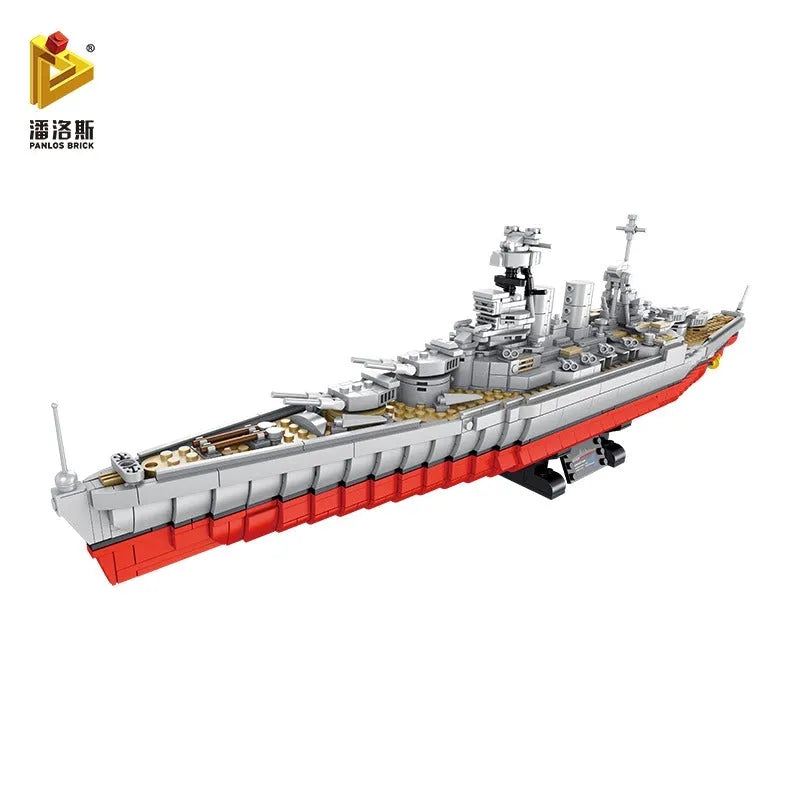 Building Blocks MOC Military USS Hood Battleship WW2 Warship Bricks Toys Construction Set Toys - 6