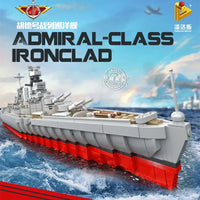 Thumbnail for Building Blocks MOC Military USS Hood Battleship WW2 Warship Bricks Toys Construction Set Toys - 3