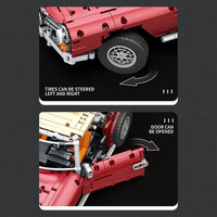 Thumbnail for Building Blocks MOC 11005 RC Motorized Vintage 280SL Classic Car Bricks Toy - 8