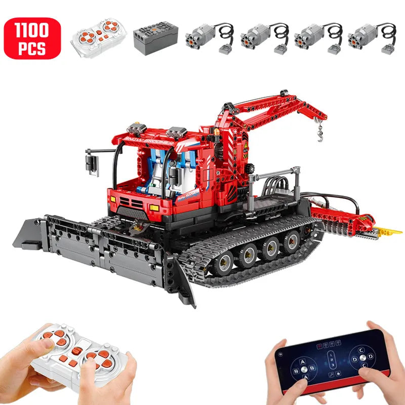 Building Blocks MOC 22019 RC Winter Snow Groomer Truck Bricks Toys Construction Set Toys - 1