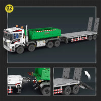 Thumbnail for Building Blocks MOC 22021 RC Carriage Hoist Crane Trailer Truck Bricks Toys - 7