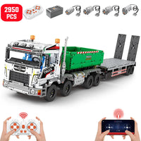 Thumbnail for Building Blocks MOC 22021 RC Carriage Hoist Crane Trailer Truck Bricks Toys - 1