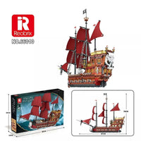 Thumbnail for Building Blocks MOC 66010 Creator The Royal Pirate Revenge Ship Bricks Toy - 3
