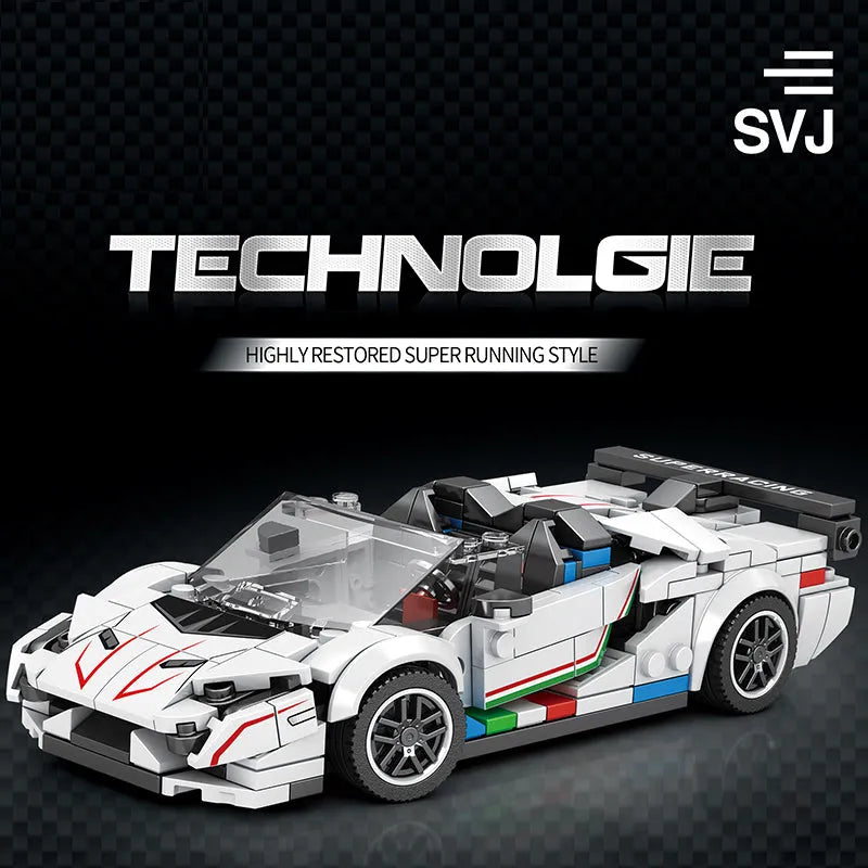 Building Blocks MOC Tech 687 Lambo Aventador SVJ Hyper Racing Car Bricks Toy Construction Set Toys - 1