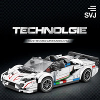 Thumbnail for Building Blocks MOC Tech 687 Lambo Aventador SVJ Hyper Racing Car Bricks Toy Construction Set Toys - 1