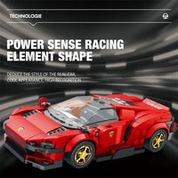 Thumbnail for Building Blocks MOC Tech Ferrari Daytona SP3 11027 Super Racing Car Bricks Toy Construction Set Toys - 5