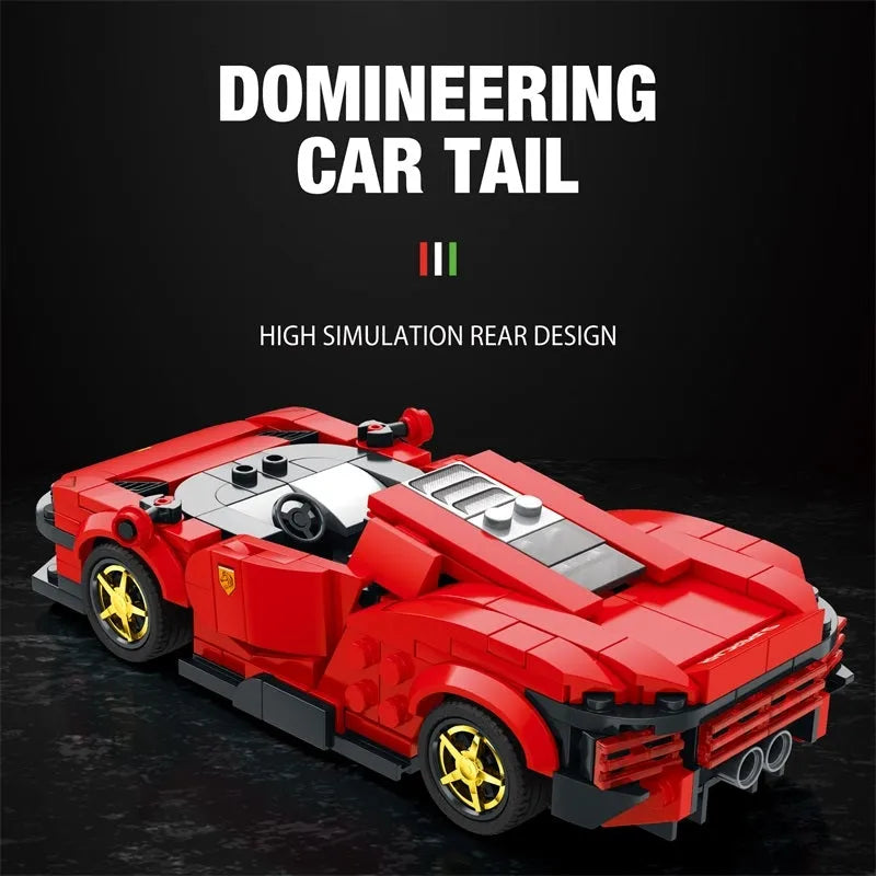 Building Blocks MOC Tech Ferrari Daytona SP3 11027 Super Racing Car Bricks Toy Construction Set Toys - 6