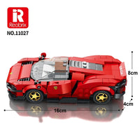 Thumbnail for Building Blocks MOC Tech Ferrari Daytona SP3 11027 Super Racing Car Bricks Toy Construction Set Toys - 3