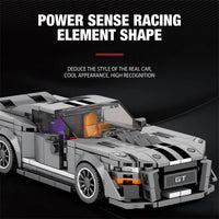 Thumbnail for Building Blocks Tech MOC 682 Shelby GT500 Super Racing Car Bricks Toy Construction Set Toys - 4