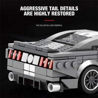 Thumbnail for Building Blocks Tech MOC 682 Shelby GT500 Super Racing Car Bricks Toy Construction Set Toys - 6