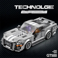 Thumbnail for Building Blocks Tech MOC 682 Shelby GT500 Super Racing Car Bricks Toy Construction Set Toys - 1