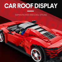 Thumbnail for Building Blocks Tech MOC Ferrari Daytona SP3 11026 Super Racing Car Bricks Toy Construction Set Toys - 5