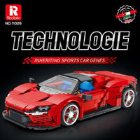 Thumbnail for Building Blocks Tech MOC Ferrari Daytona SP3 11026 Super Racing Car Bricks Toy Construction Set Toys - 2