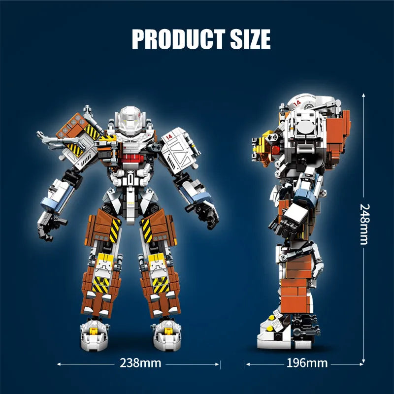 Building Blocks Mecha MU2 Heavy Defense White Shark Robot Bricks Toy Construction Set Toys - 5