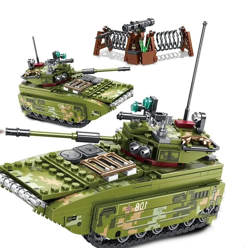 Building Blocks Military MOC WW2 Amphibious Assault Vehicle Bricks Toys Construction Set Toys - 1