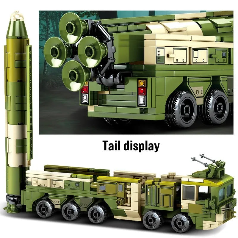 Building Blocks Military MOC WW2 Anti Ship Missile Vehicle Bricks Toys Construction Set Toys - 3