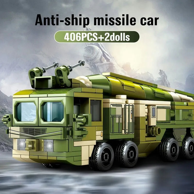 Building Blocks Military MOC WW2 Anti Ship Missile Vehicle Bricks Toys Construction Set Toys - 7