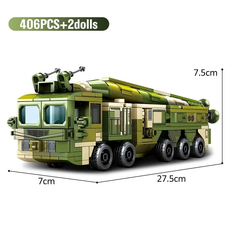 Building Blocks Military MOC WW2 Anti Ship Missile Vehicle Bricks Toys Construction Set Toys - 6