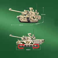 Thumbnail for Building Blocks Military WW2 99A Main Battle Tank Bricks Toy Construction Set Toys - 10