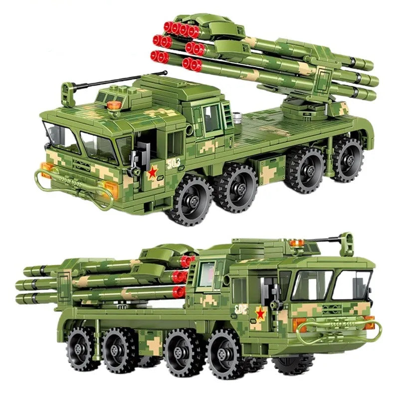 Building Blocks Military WW2 PHL-03 Self Propelled Rocket Launcher Bricks Toys Construction Set Toys - 1