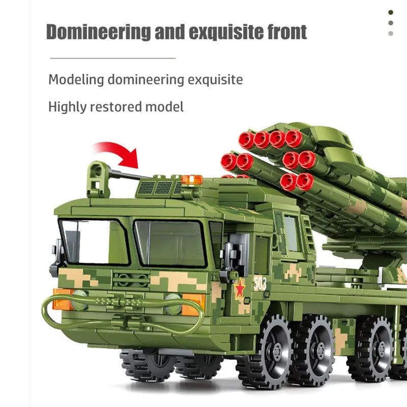 Building Blocks Military WW2 PHL-03 Self Propelled Rocket Launcher Bricks Toys Construction Set Toys - 3