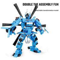 Thumbnail for Building Blocks MOC Military H-92 Armed Helicopter Mecha Robots Bricks Toy Construction Set Toys - 2