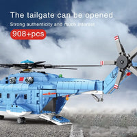 Thumbnail for Building Blocks MOC Military Z-18 Utility Helicopter Bricks Toys Construction Set Toys - 7