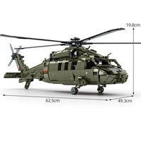 Thumbnail for Building Blocks Tech Military Armed Z20 Attack Helicopter Bricks Toy Construction Set Toys - 1