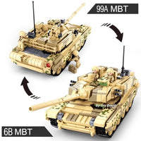 Thumbnail for Building Blocks Military MOC 99A MBT Main Battle Tank Kids Bricks Toys Construction Set Toys - 2