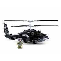 Thumbnail for Building Blocks Military MOC KA50 Armed Helicopter Gunship Bricks Toy Construction Set Toys - 3