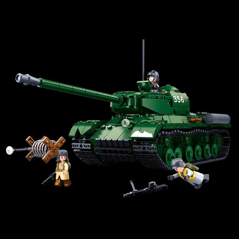 Building Blocks Military MOC WW2 Heavy Main Battle Tank Bricks Toys Construction Set Toys - 3