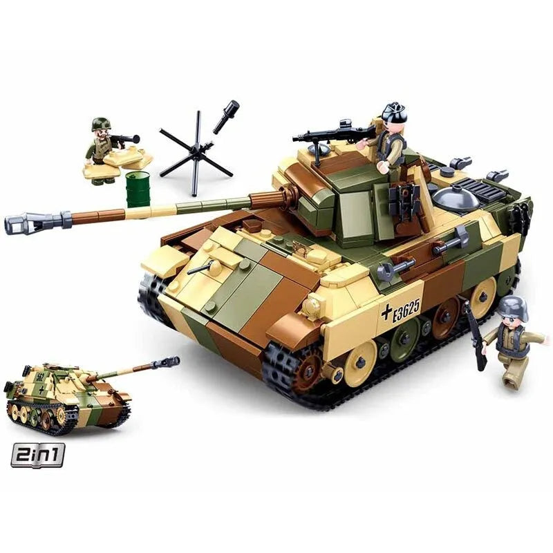 Lego moc WW2 Tiger Tank building instructions custom models BaronSat