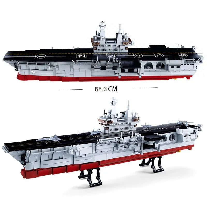 MOC Military 075 Amphibious Attack War Ship Bricks Toy