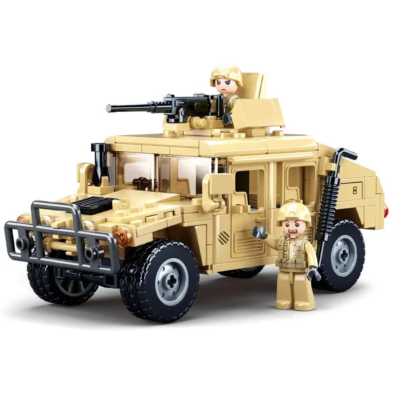 Building Blocks MOC Military Armored Humvee H1 Off-Road Car Bricks Toy Construction Set Toys - 1