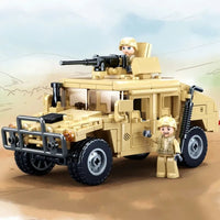 Thumbnail for Building Blocks MOC Military Armored Humvee H1 Off-Road Car Bricks Toy Construction Set Toys - 5