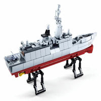 Thumbnail for Building Blocks MOC Military NAVY 054A Escort Warship Bricks Toy Construction Set Toys - 4