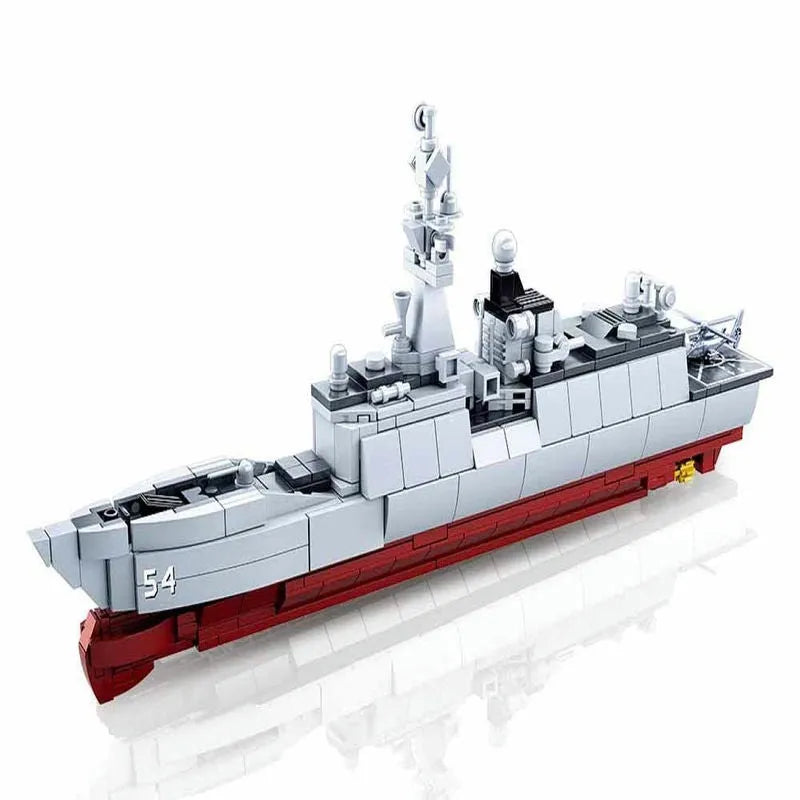 Building Blocks MOC Military NAVY 054A Escort Warship Bricks Toy Construction Set Toys - 1