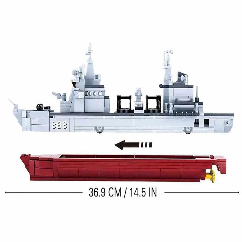 Building Blocks MOC Military Navy 906B Supply Vessel Bricks Toys Construction Set Toys - 3