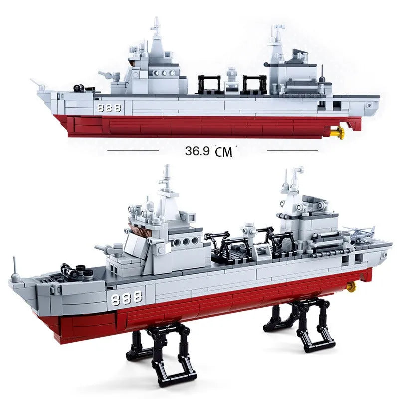 Building Blocks MOC Military Navy 906B Supply Vessel Bricks Toys Construction Set Toys - 4