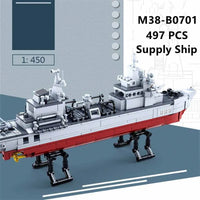 Thumbnail for Building Blocks MOC Military Navy 906B Supply Vessel Bricks Toys Construction Set Toys - 6