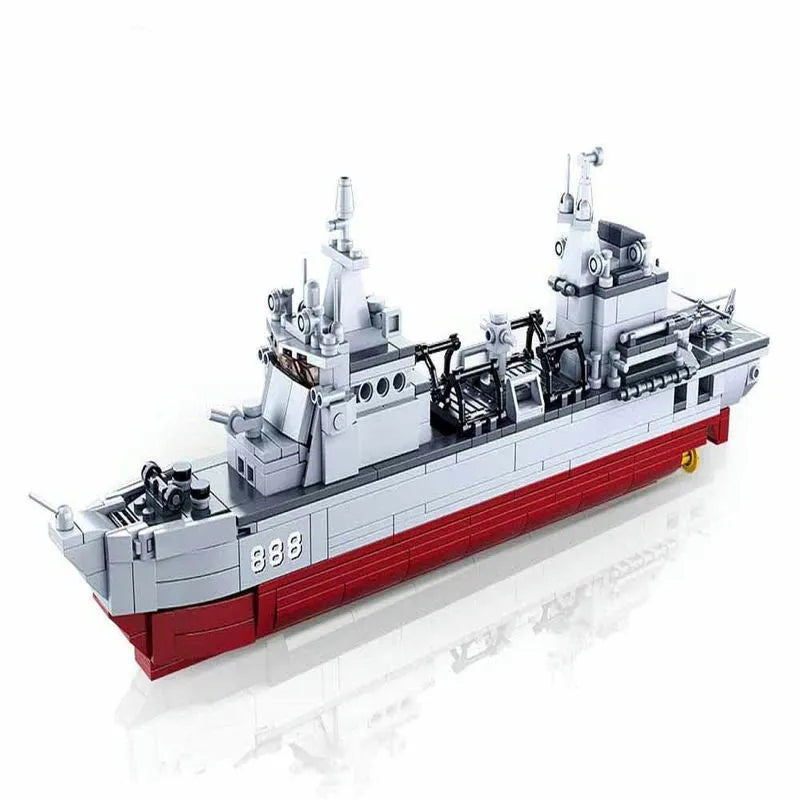 Building Blocks MOC Military Navy 906B Supply Vessel Bricks Toys Construction Set Toys - 1