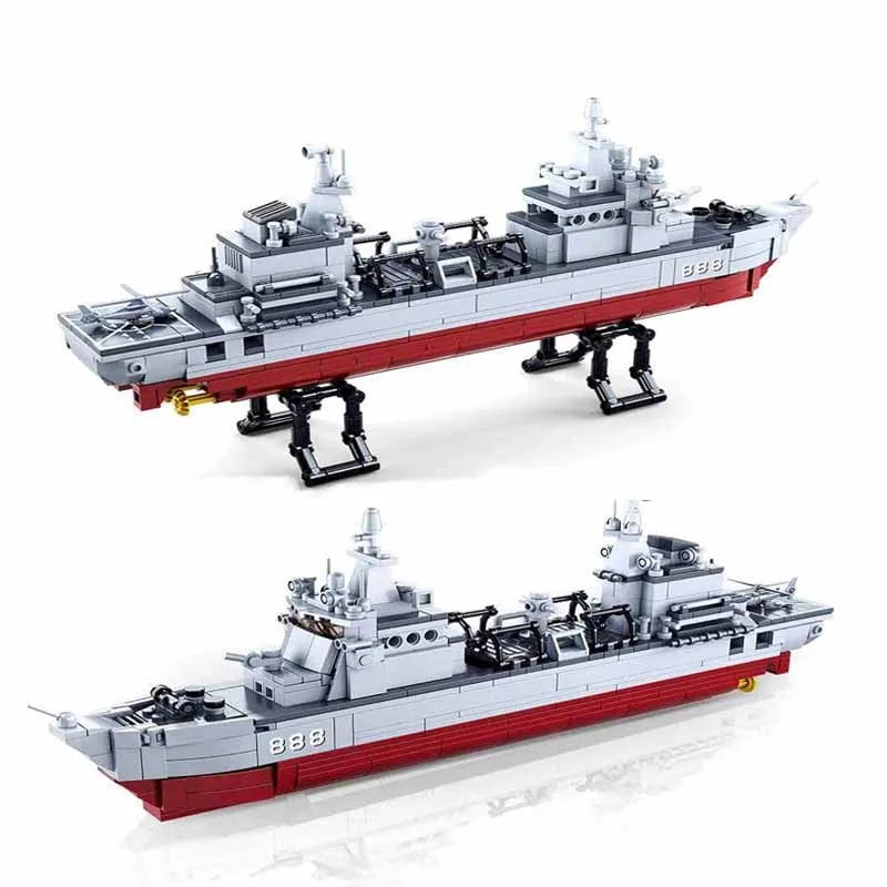 Building Blocks MOC Military Navy 906B Supply Vessel Bricks Toys Construction Set Toys - 5