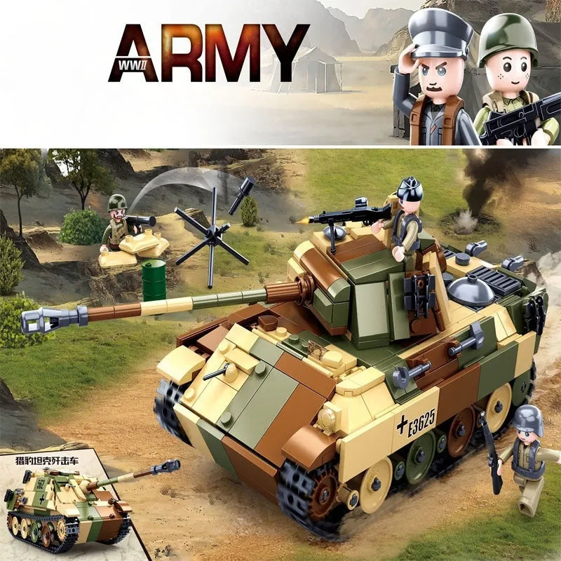 Car Model Moc Building Blocks, Sluban Military Ww2, Sluban Army Ww2