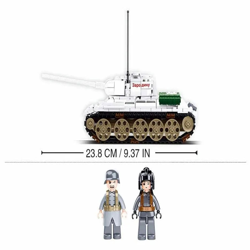 Building Blocks MOC Military WW2 T34 Medium Battle Tank Bricks Toy Construction Set Toys - 3